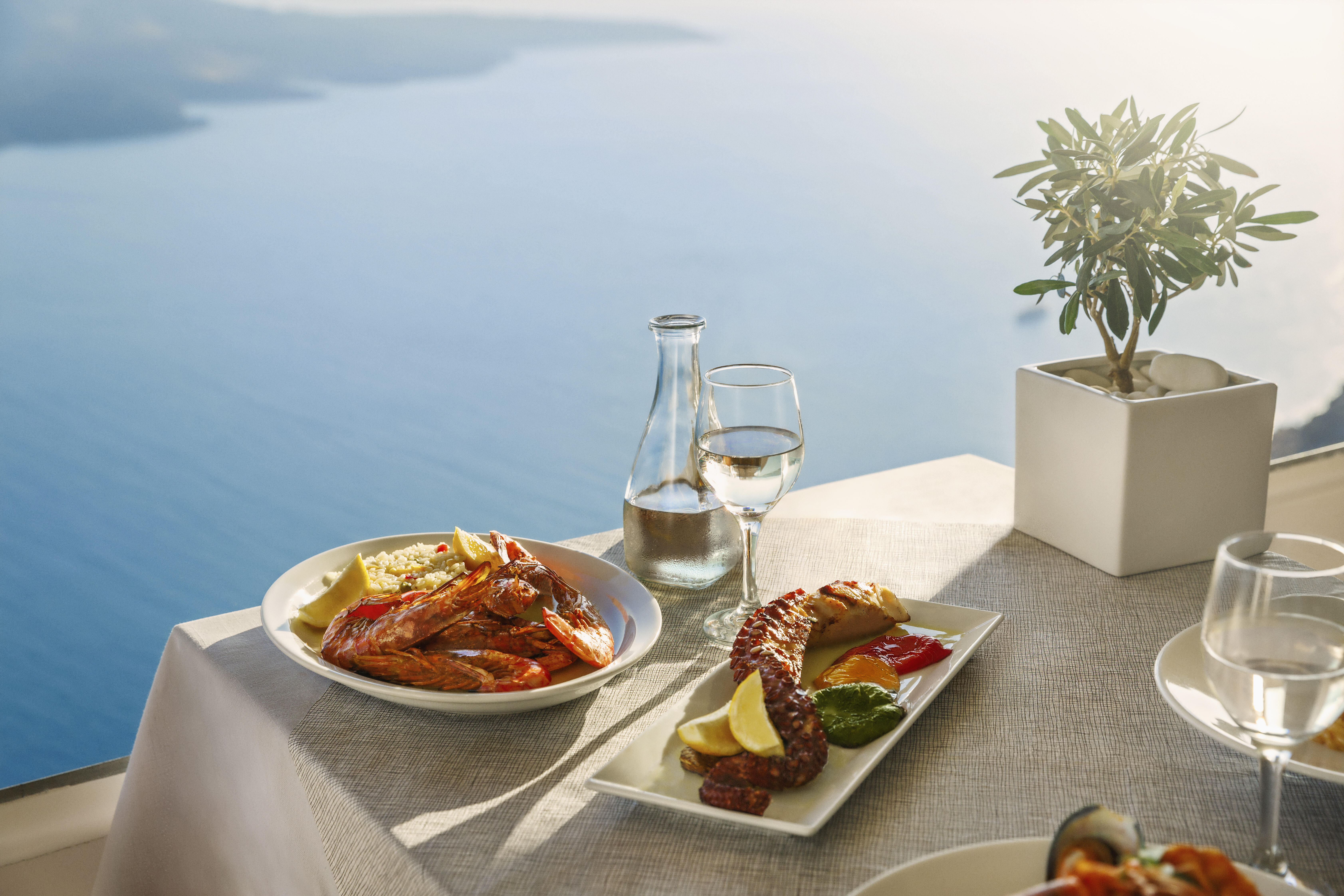 Seafood pool restaurant
