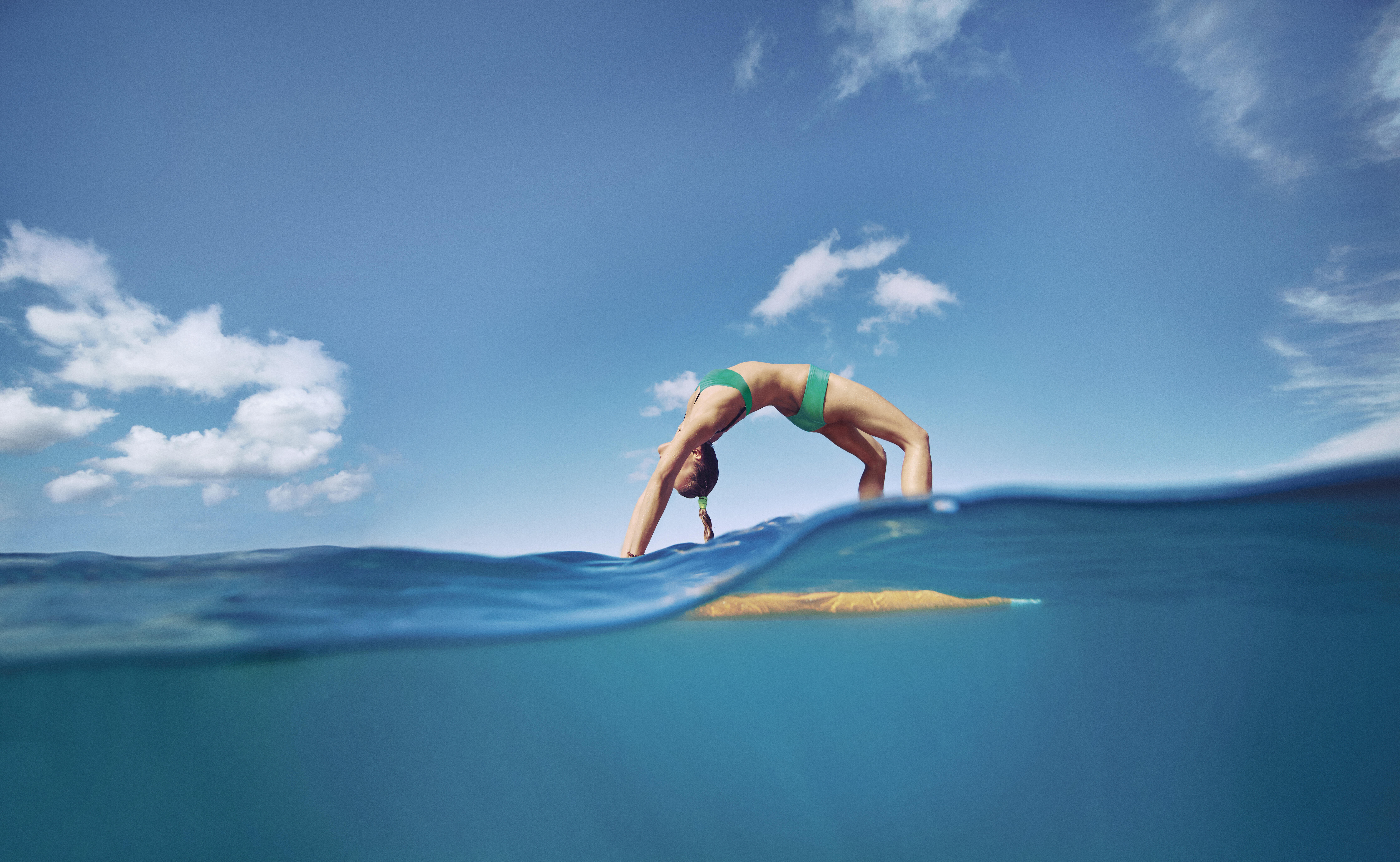 Paddle board yoga