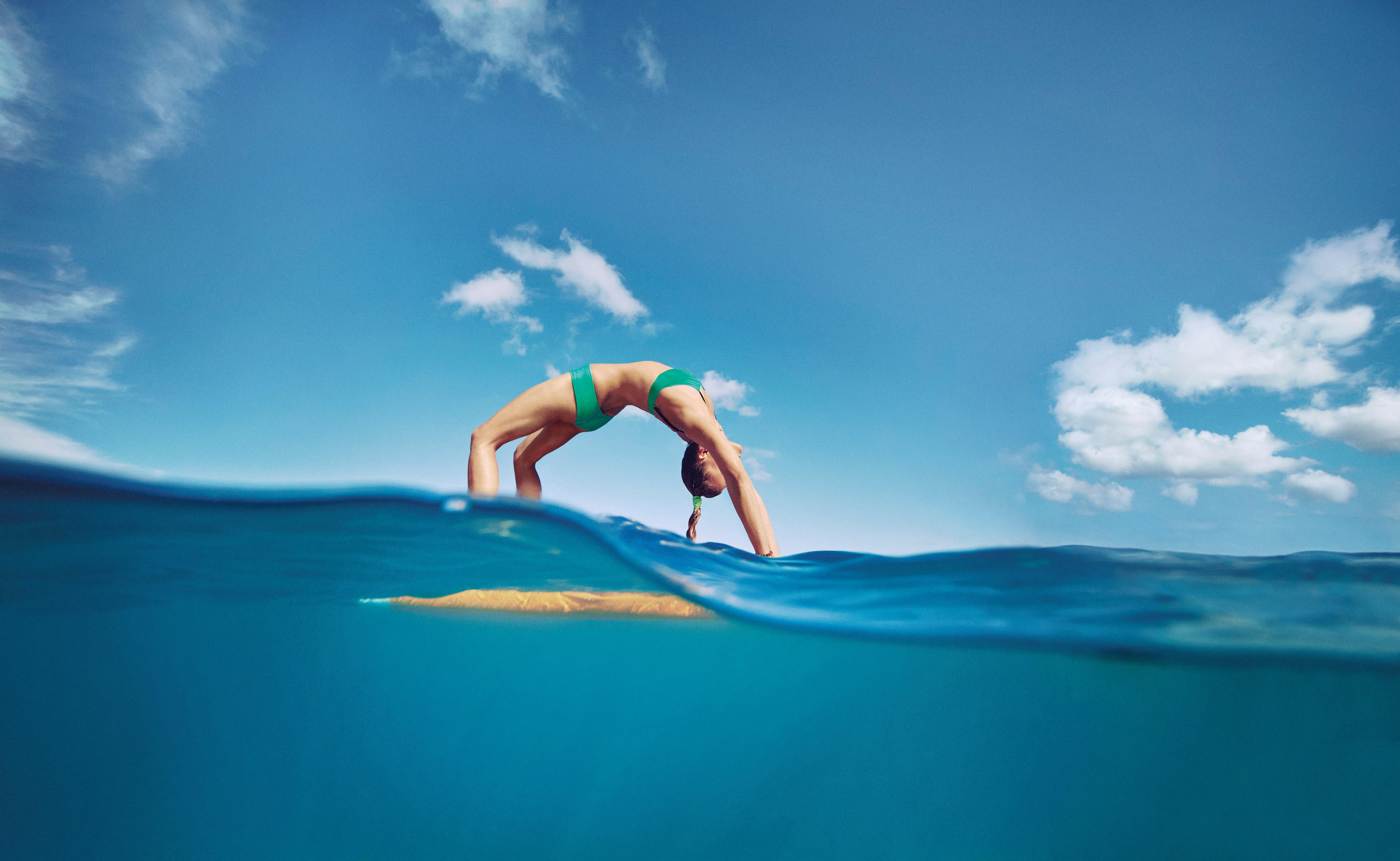 Paddle board yoga