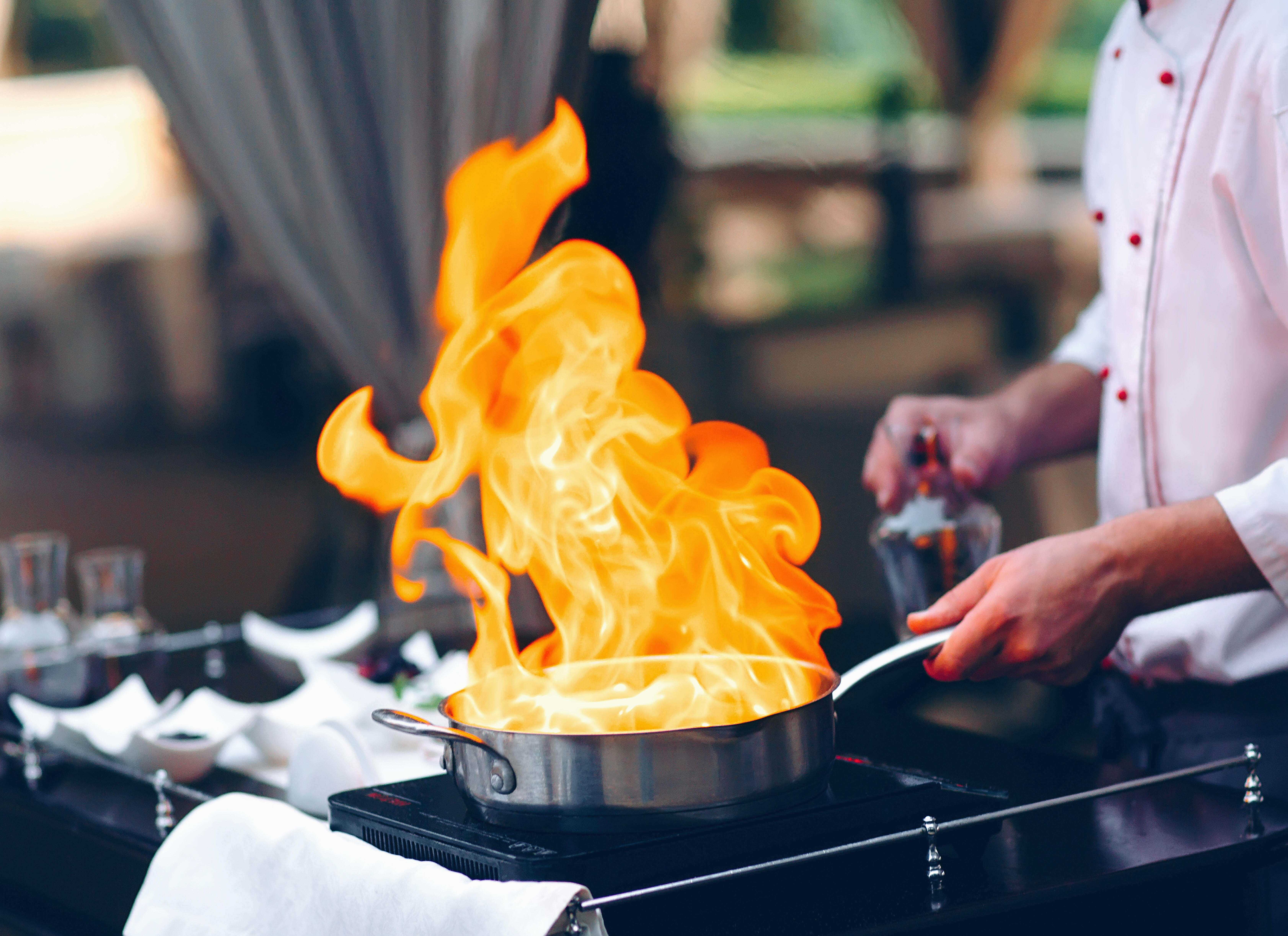 Abundant flavours live cooking gourmet fine dining