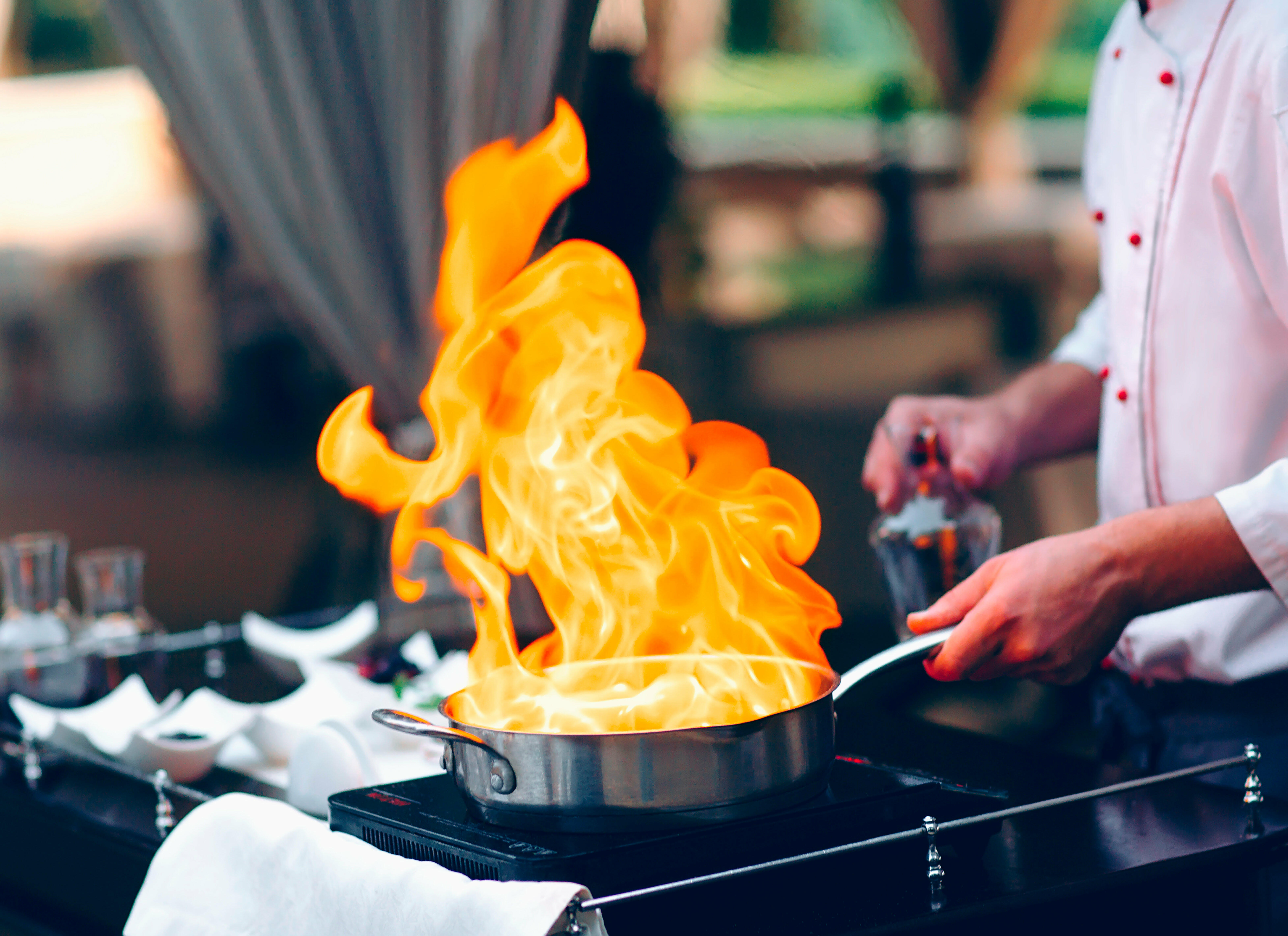Abundant flavours live cooking gourmet fine dining